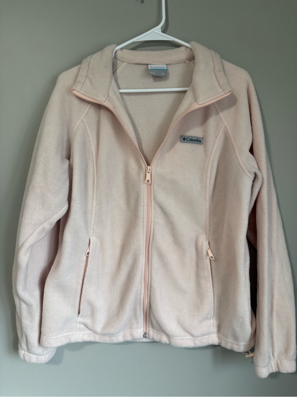 Columbia Pale Pink Full-Zip Fleece Jacket